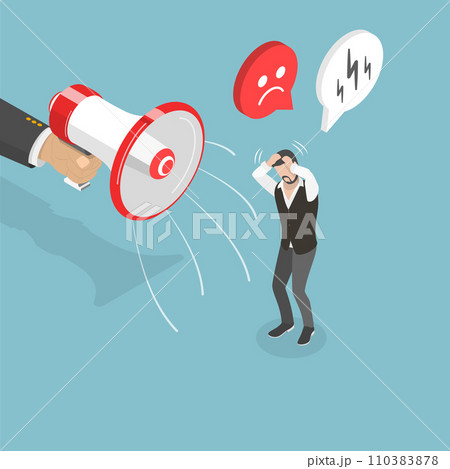 3D Isometric Flat Vector Illustration of Aggressive Marketing 110383878