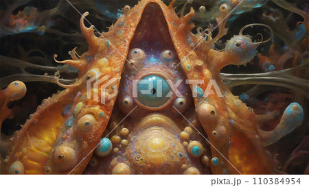 異世界またはパラレルワールドの生物のいる世界　AI画像 110384954