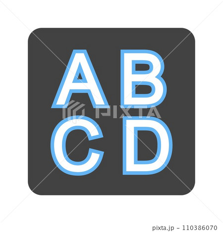 Input Latin Uppercase icon vector image. 110386070