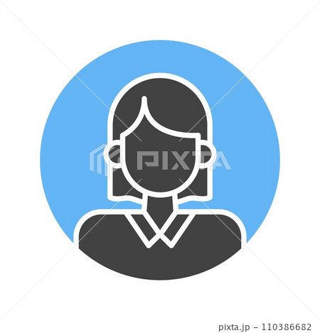 Female Profile icon vector image. 110386682