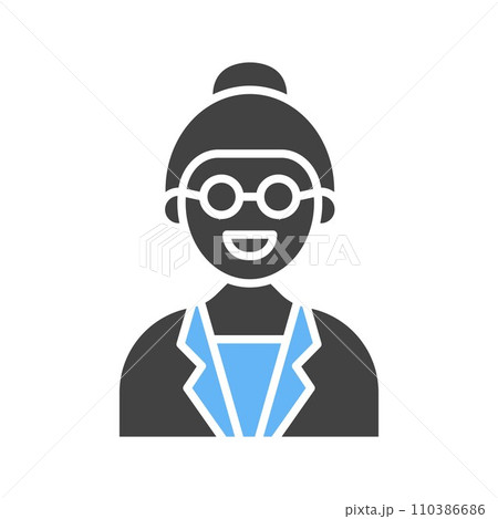 Female Professor icon vector image. 110386686