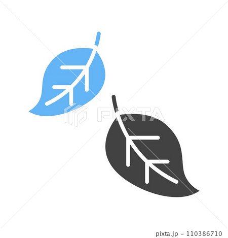 Fallen Leaf icon vector image. 110386710
