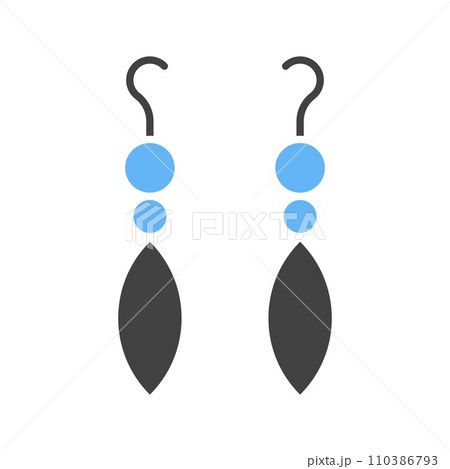 Earrings icon vector image. 110386793