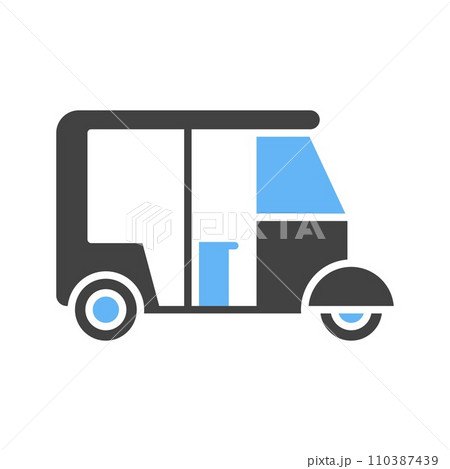 Auto Rickshaw icon vector image. Auto Rickshaw icon vector image. 110387439