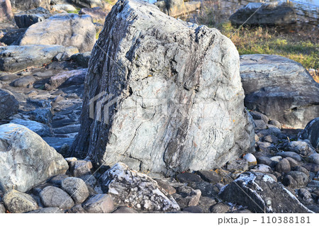 大石の風景　荒川運動公園通り沿い　さいたま市 110388181