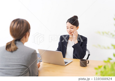 説明をするビジネスウーマン 110388924