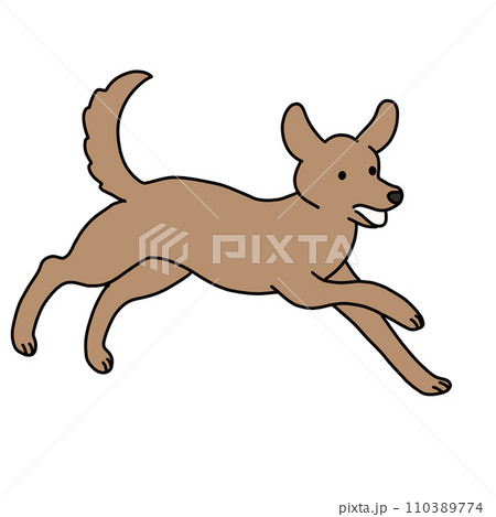 走る犬のイラスト 110389774