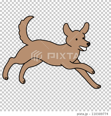 走る犬のイラスト 110389774