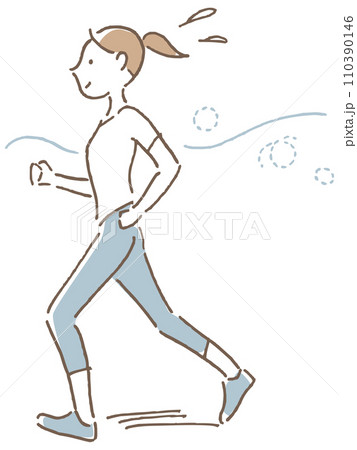 ジョギングする女性 ジョギングする女性 110390146