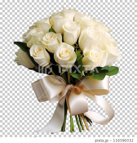 Bouquet of white roses on a white background Bouquet of white roses on a white background 110390332