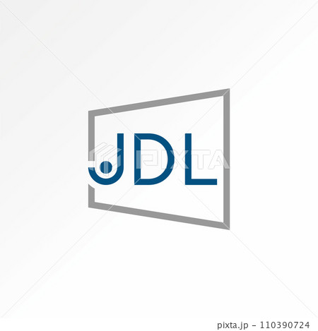 Logo design graphic concept creative premium abstract vector stock unique initial letter JDL font human line window screen Related to art happy active 110390724