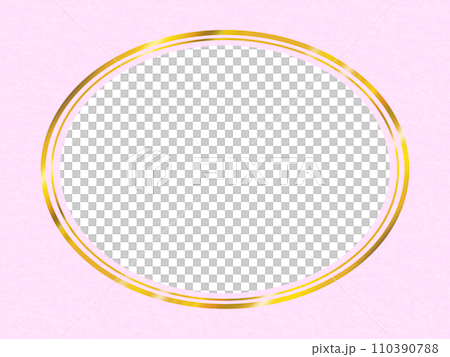 Round frame (pink) 110390788