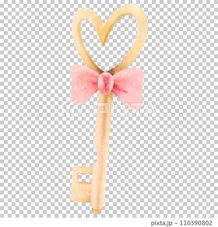 Watercolor vintage key 110390802