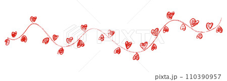 Red heart with lines isolated on white background. 110390957