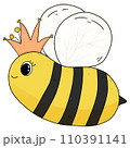 llustration of a cartoon queenbee 110391141