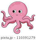 llustration of a cartoon octopus 110391279