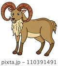 illustration of a cartoon Urial 110391491
