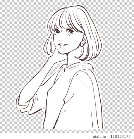 Illustration material of women and girls 110393173