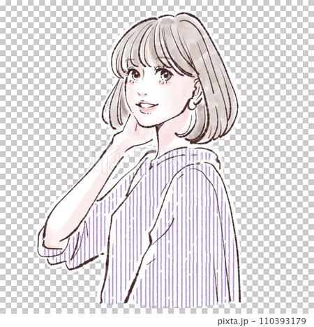 Illustration material of women and girls 110393179