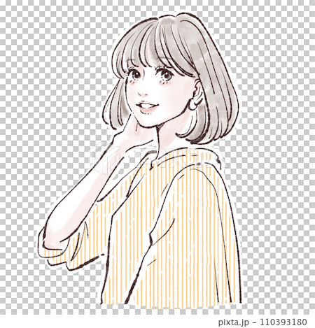Illustration material of women and girls 110393180