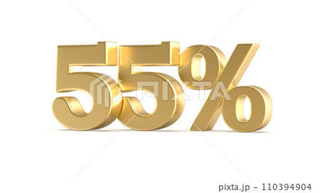 Follow Number Gold 3D Render With Number 3D, Discount Number 110394904