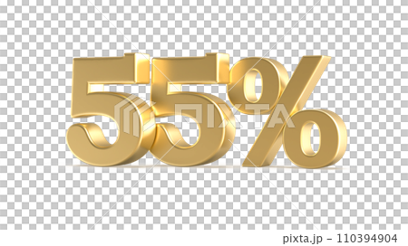 Follow Number Gold 3D Render With Number 3D, Discount Number 110394904