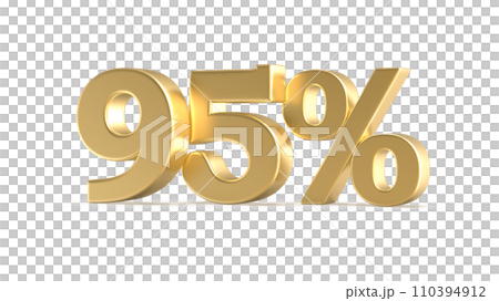 Follow Number Gold 3D Render With Number 3D, Discount Number 110394912