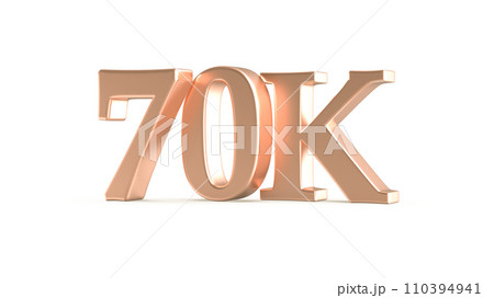 Follows Gold Number 3D Render 110394941