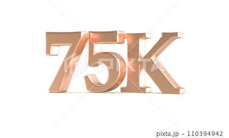 Follows Gold Number 3D Render 110394942