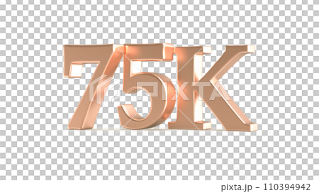 Follows Gold Number 3D Render 110394942