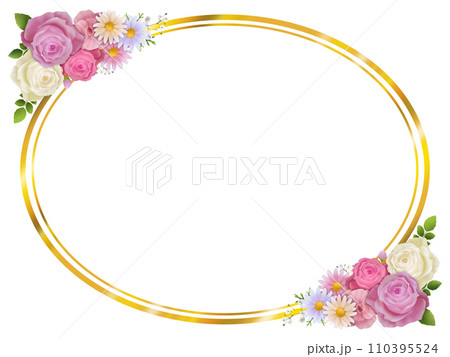 花のフレーム　I  （PNG） 110395524