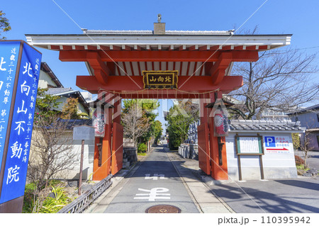 北向山不動院　朱色の山門（京都市伏見区） 110395942