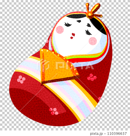 可愛い手作り風おひな様イラスト 可愛い手作り風おひな様イラスト 110396637