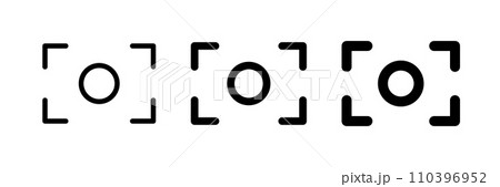 Screenshot icons set. Capture symbol. Scan QR code line icon. Center focus symbol. Screen shot and auto focus sign. Design element for web app. Vector illustration isolated on white background Screenshot icons set. Capture symbol. Scan QR code line icon. Center focus symbol. Screen shot and auto focus sign. Design element for web app. Vector illustration isolated on white background 110396952