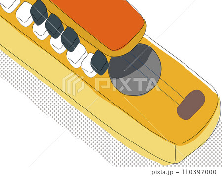 日本の楽器の素材ラフな手描きの大正琴 110397000