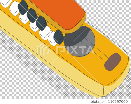 日本の楽器の素材ラフな手描きの大正琴 110397000