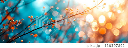 abstract background with a blend of warm and cool tones, incorporating bokeh effects to enhance the overall mood abstract background with a blend of warm and cool tones, incorporating bokeh effects to enhance the overall mood 110397892