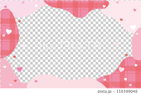 可愛的背景與粉紅色的心 可愛的背景與粉紅色的心 110399048
