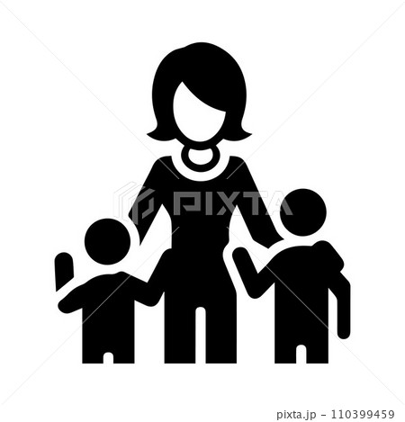 family silhouette isolated over white background editable vector illustration family silhouette isolated over white background editable vector illustration 110399459