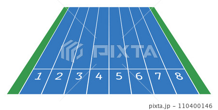 陸上トラックのレーン 陸上トラックのレーン 110400146
