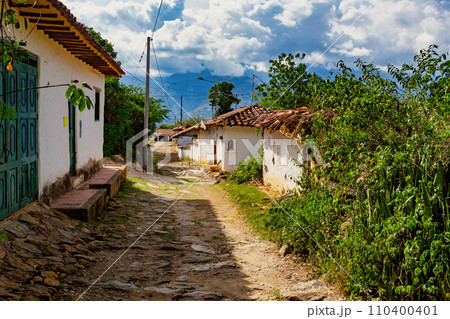 Heritage town Guane, beautiful colonial architecture in most beautiful town in Colombia. Heritage town Guane, beautiful colonial architecture in most beautiful town in Colombia. 110400401