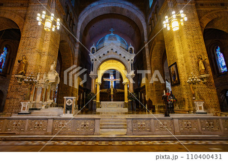 Metropolitan Cathedral of Medellin, major architectural works of Colombia, a Neo-Romanesque gem, in Roman Basilica style. Colombia 110400431