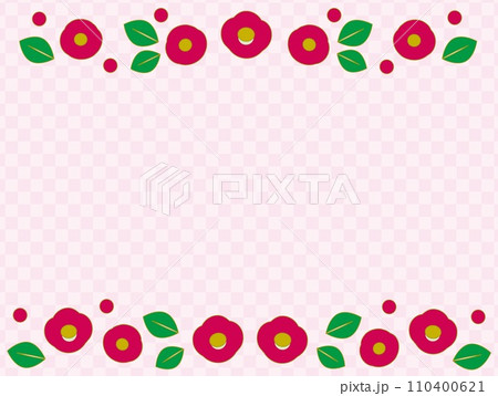 椿　市松模様　フレーム 110400621