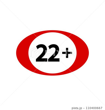 vector; 18; no; symbol; movie; year; icon; rating; sign; rule; recommend; censored; content; years; eight; button; red; number; white; age; under; circle; adult; illustration; restriction; restricted; 110400667