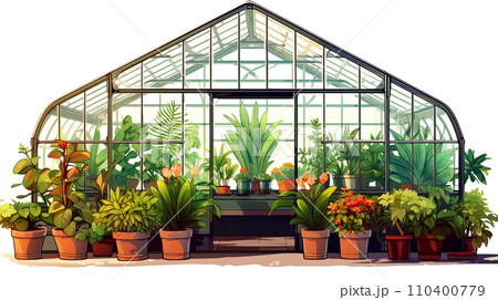 Diverse Plant Species in Greenhouse 110400779