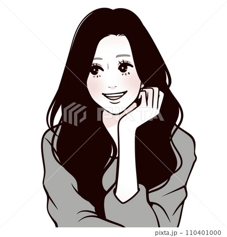 女性・女の子のイラスト素材 女性・女の子のイラスト素材 110401000