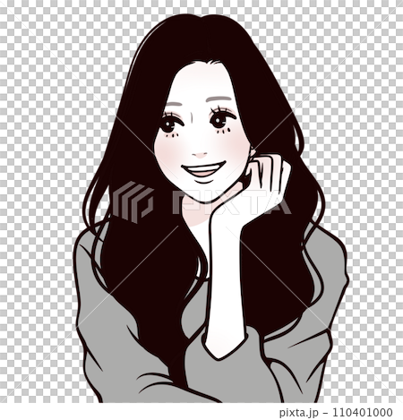 女性・女の子のイラスト素材 女性・女の子のイラスト素材 110401000
