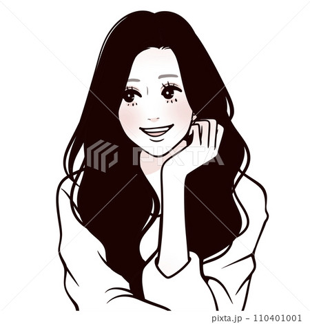 女性・女の子のイラスト素材 女性・女の子のイラスト素材 110401001