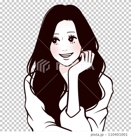女性・女の子のイラスト素材 女性・女の子のイラスト素材 110401001