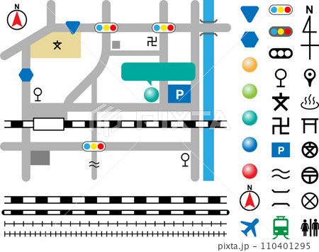 地図素材 110401295